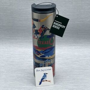 Starbucks Texas Tumbler Stainless Steel Traveler Discovery 16 oz Screw Lid